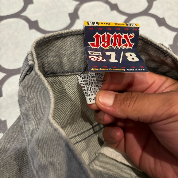 Vintage Jynx Jeans Kids 7-8 Made In USA Y2K Baggy Wide JNCO Skater Rare New - Picture 4 of 11